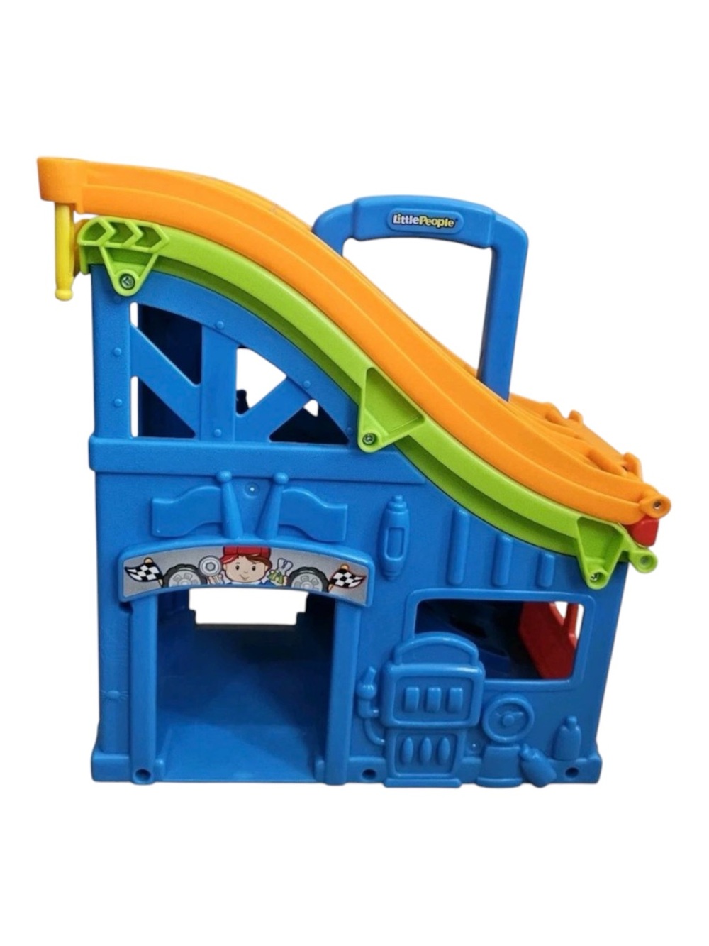 Fisher Price Little People Wheelies Garage Racetrack Toy Race & Chase